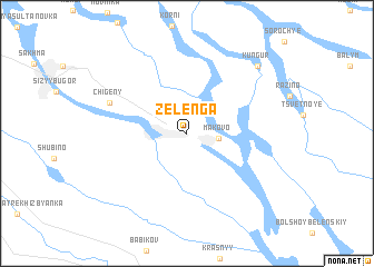 map of Zelenga