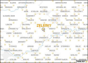 map of Želénky