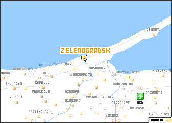 map of Zelenogradsk