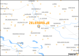 map of Zeleno Polje