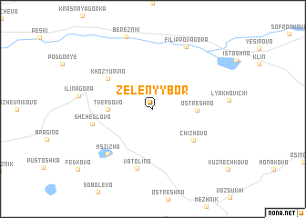 map of Zelënyy Bor