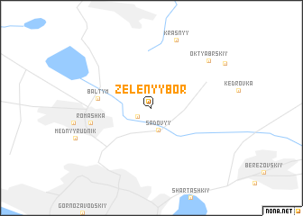 map of Zelenyy Bor