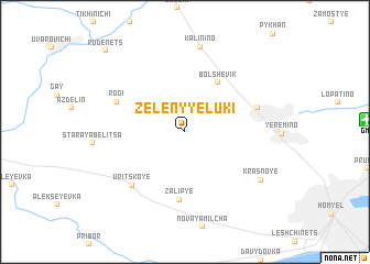map of Zelënyye Luki