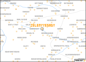 map of Zelënyye Sady