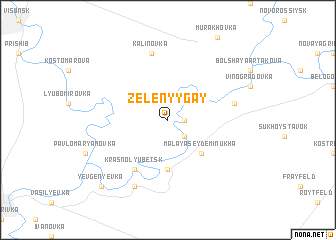 map of Zelënyy Gay