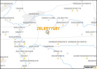 map of Zelënyy Gay