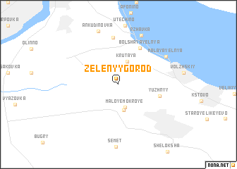 map of Zelënyy Gorod