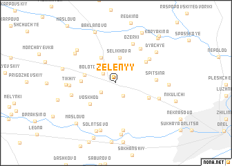 map of Zelënyy