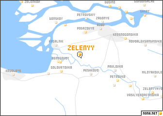 map of Zelënyy