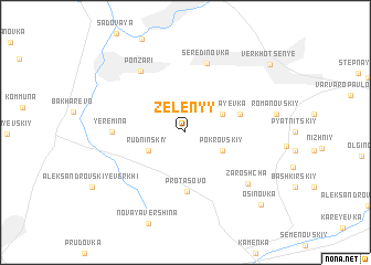 map of Zelënyy