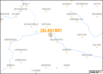 map of Zelesyany