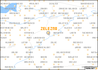 map of Železná