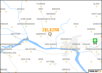 map of Železná