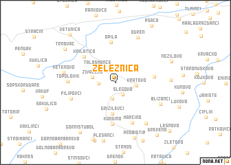 map of Železnica