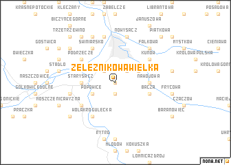 map of Żeleźnikowa Wielka