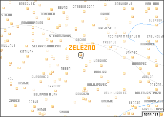 map of Železno