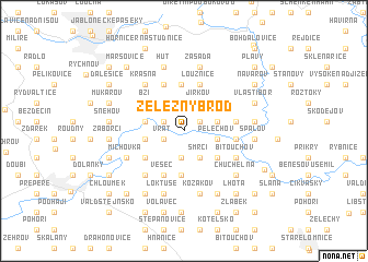 map of Železný Brod