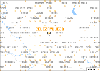 map of Železný Újezd