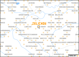 map of Żelichów