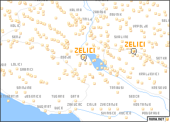 map of Zelići