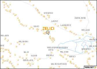 map of Zelići