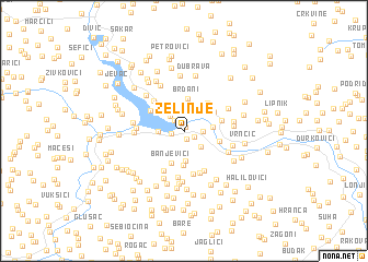 map of Zelinje