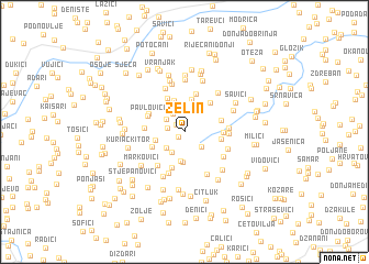 map of Želin