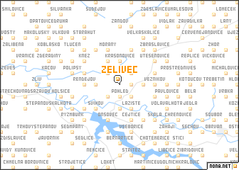 map of Želivec