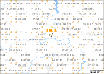map of Želiv