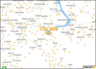 map of Željevo