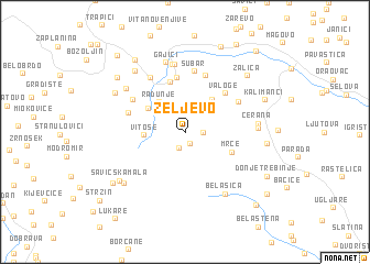 map of Željevo