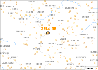 map of Željine