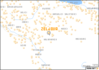 map of Željova