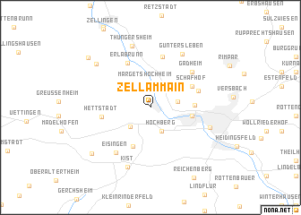 map of Zell am Main