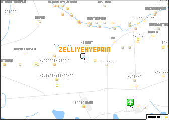 map of Zellīyeh-ye Pāʼīn