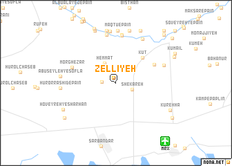 map of Zellīyeh