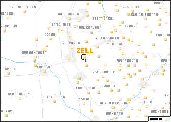 map of Zell