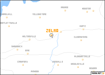 map of Zelma