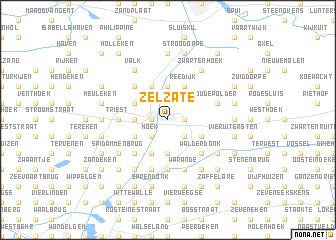 map of Zelzate