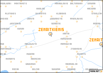 map of Žemaitkiemis