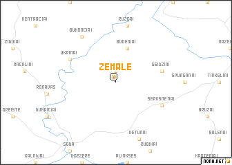 map of Žemalė