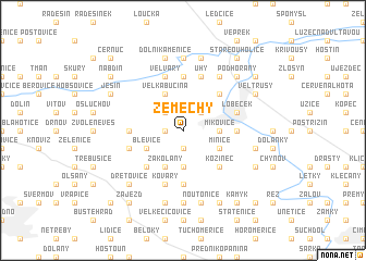 map of Zeměchy