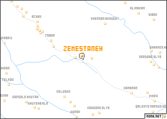 map of Zemestāneh