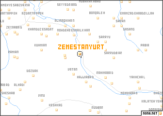 map of Zemestān Yūrt