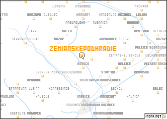 map of Zemianske Podhradie