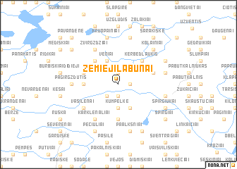 map of Žemieji Labūnai