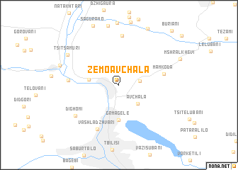 map of Zemo-Avchala