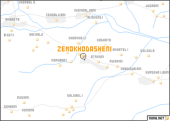 map of Zemo Khodasheni