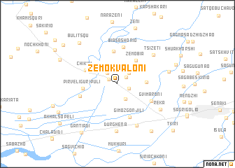 map of Zemo Kʼvaloni
