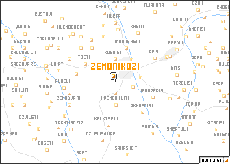 map of Zemo-Nikozi